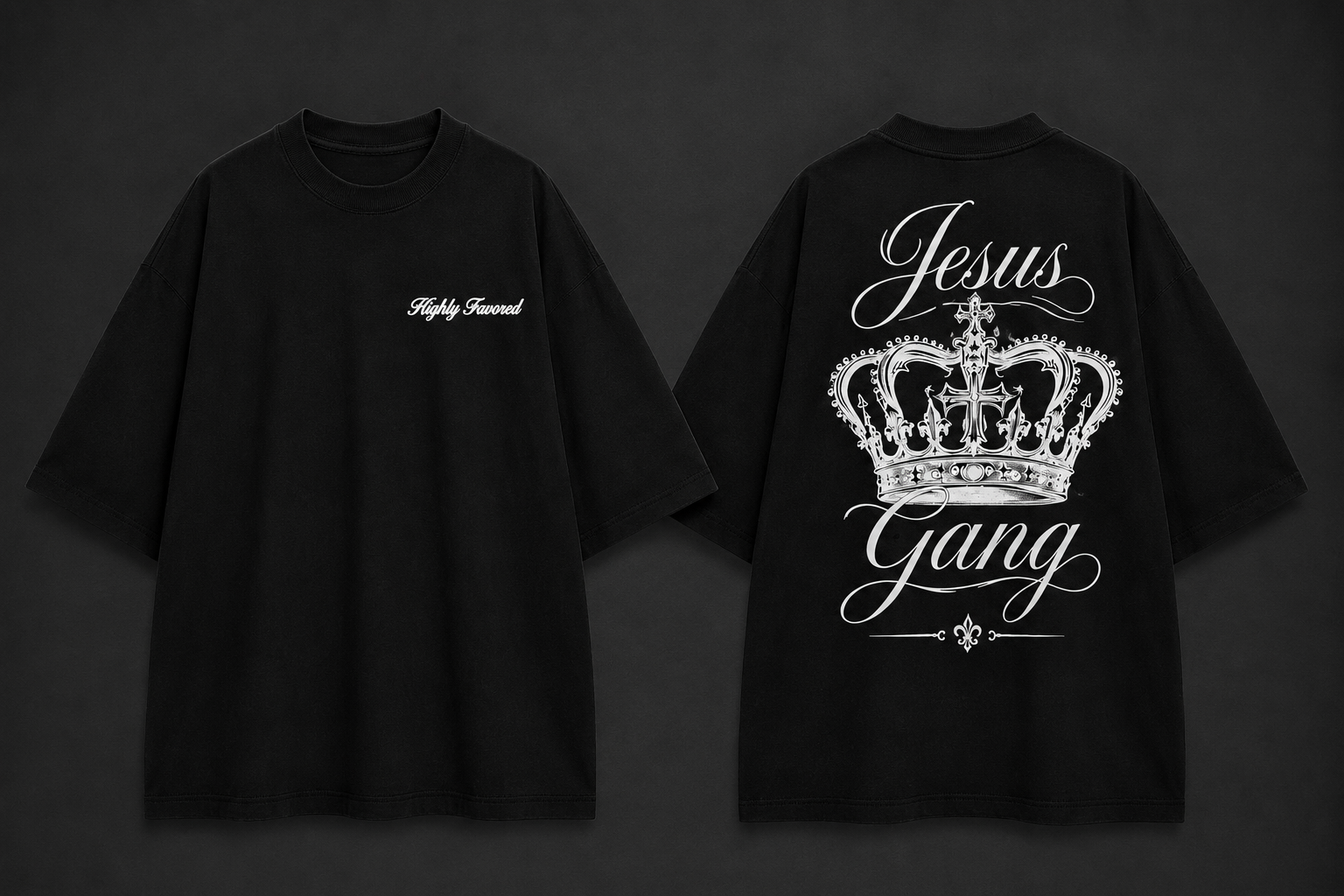 Oversize black Jesus Gang Tee