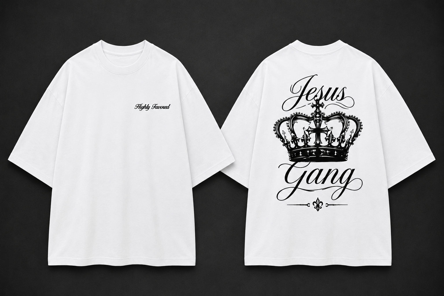 Oversize white Jesus Gang Tee