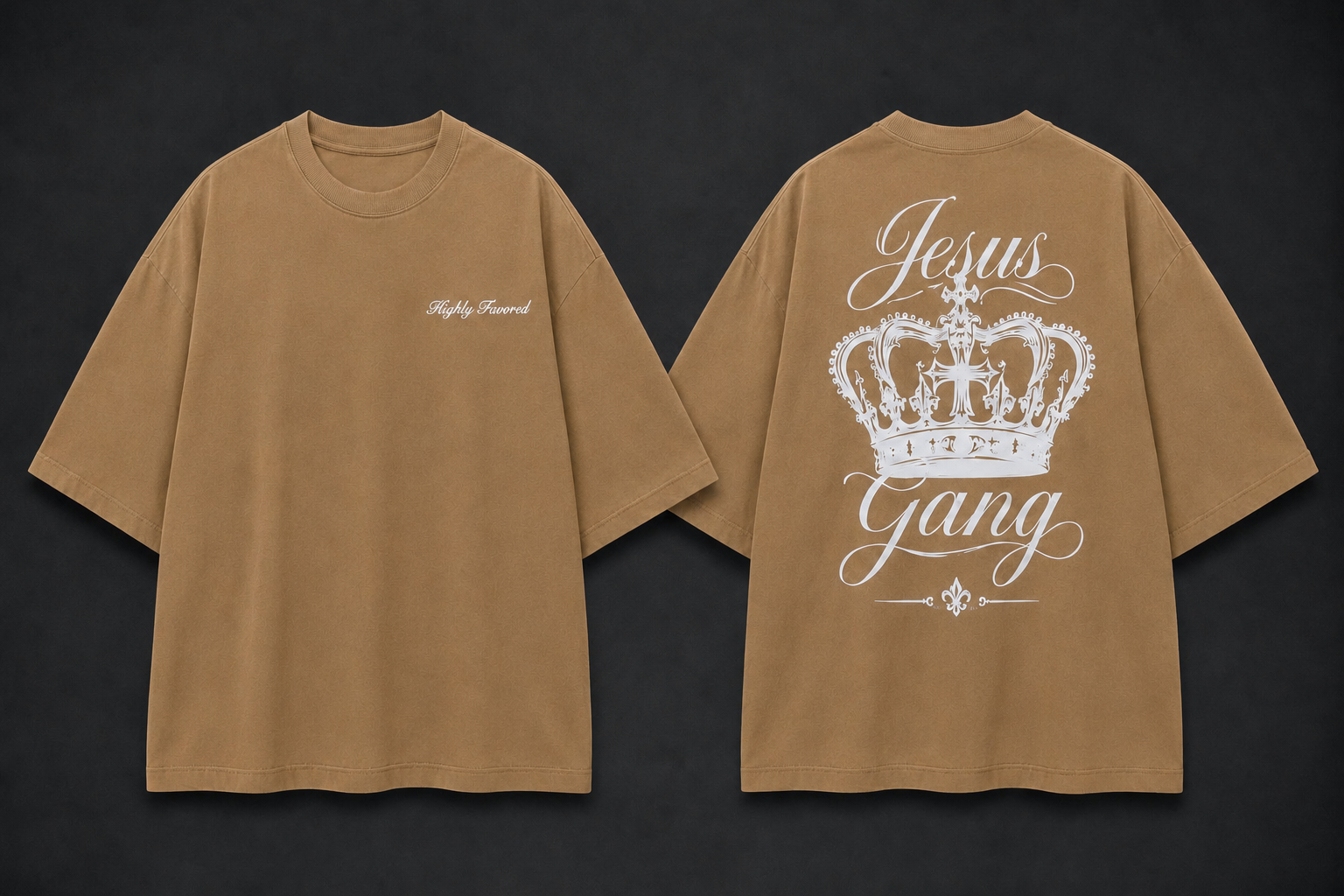 Oversize Latte Jesus Gang Tee